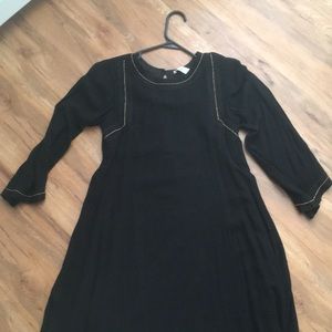 Black dress with gold beading